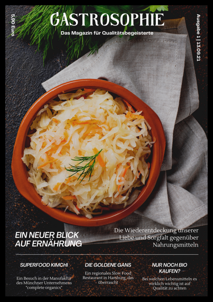 Gastrosophie Onlineshop - Magazin Cover